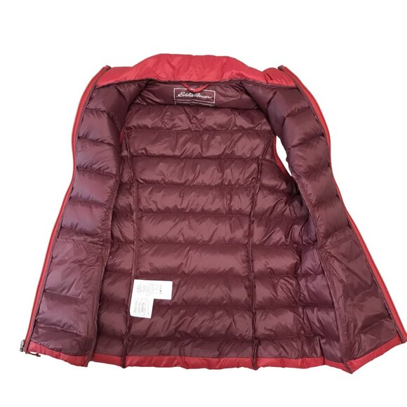 Eddie Bauer Womens Red Puffer Down Vest Size XS - Picture 4 of 9